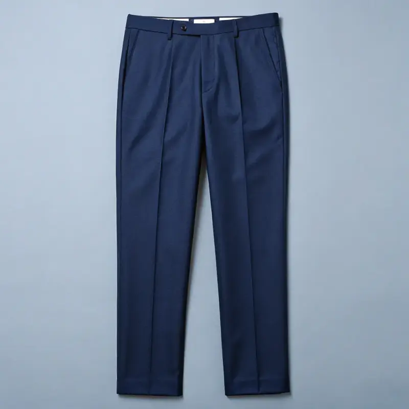 High-Waisted Cotton Trousers